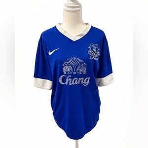 Nike Everton FC Chang Jersey Blue Soccer Shirt Size XL